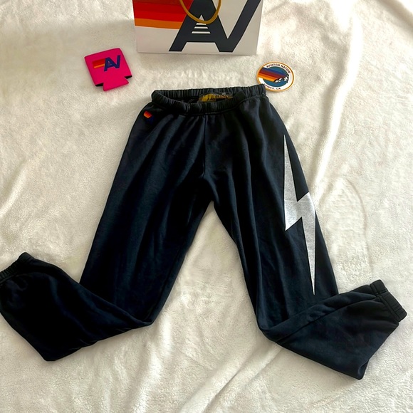 Aviator Nation Pants - - NWT Aviator Nation Charcoal Bolt Sweatpants in Medium